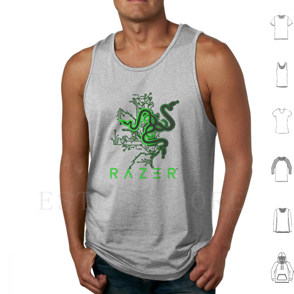 Board Game Print - Razer Circuit Black Tank Tops Vest