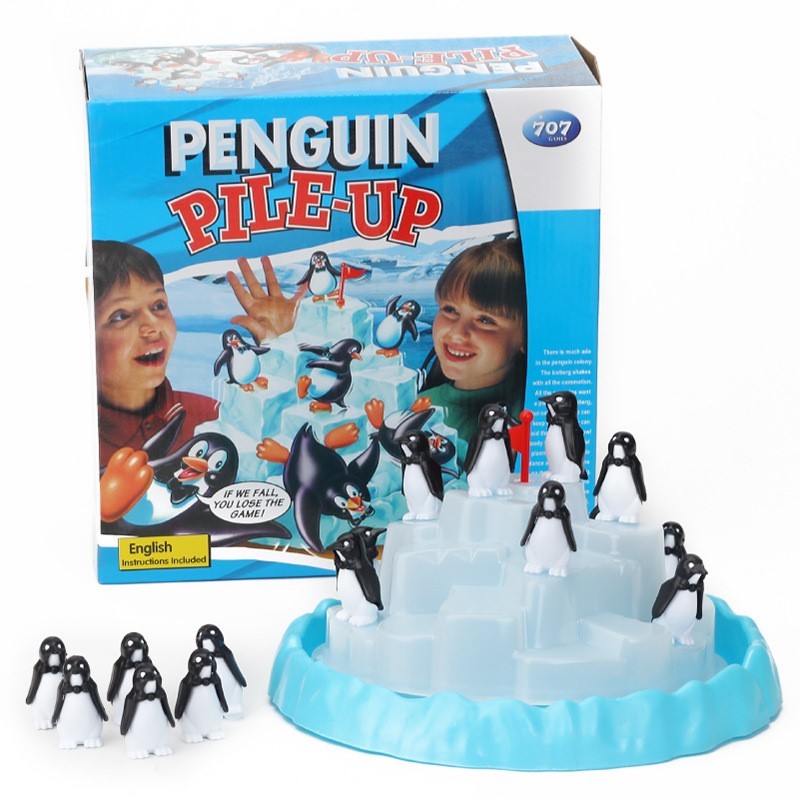 Board Game Jenga - Iceberg Stacked Penguin Balanced Toys Board
