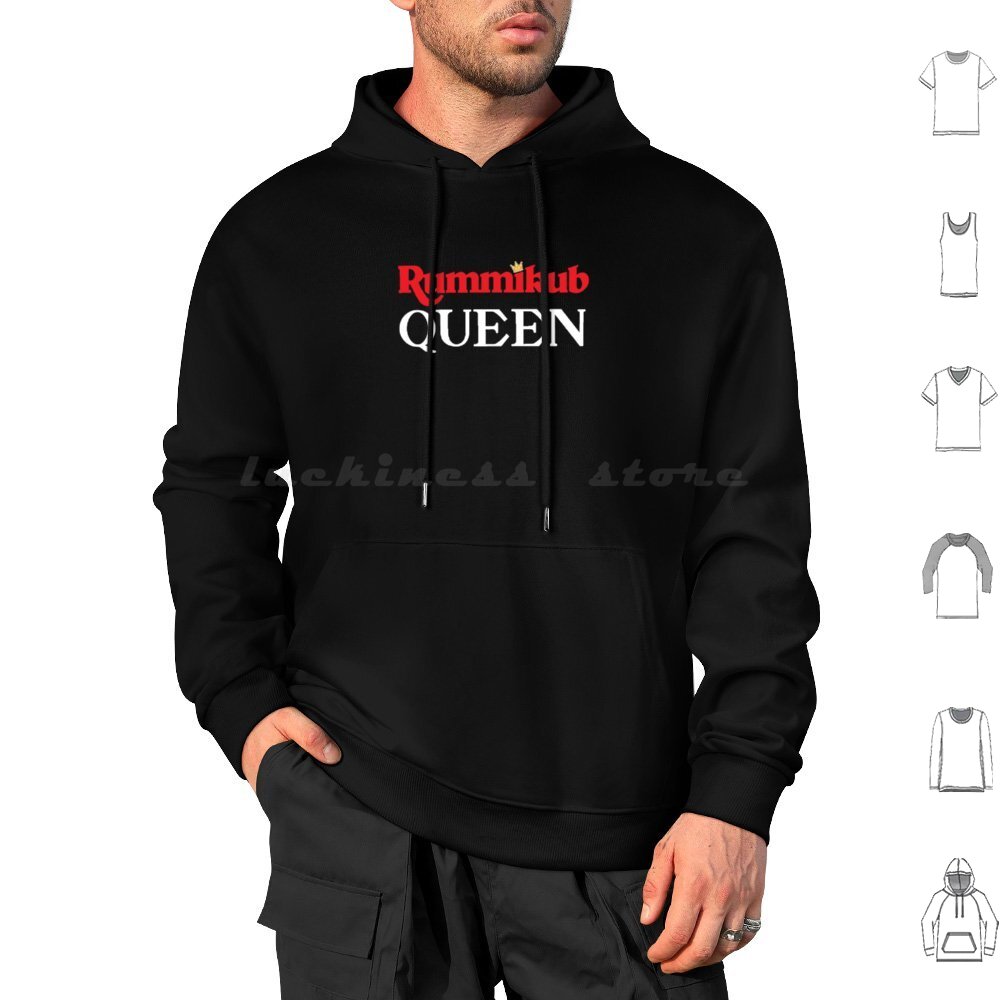 Board Game Font - Queen Royal Font Hoodies Long Sleeve