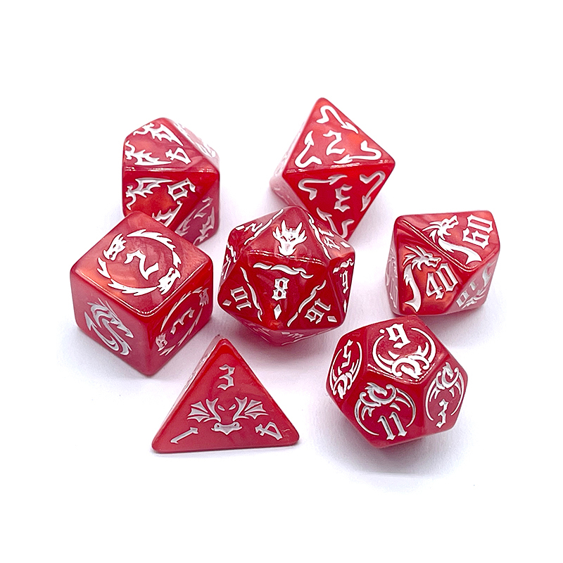 Board Game Font - 7 Pcs of New Red Colors