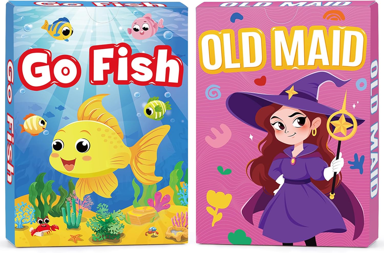 Board Game Simple - 2 in 1 Kids Card Games：Go