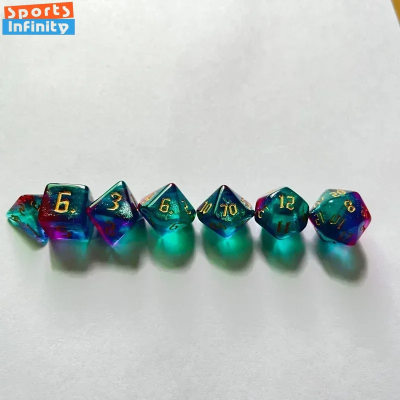 7 Pcs/set Double Colors Polyhe - Board Game Font 评论和价格