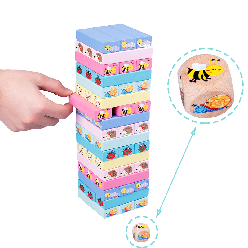 Number Animal Wooden Blocks Ga - Board Game Jenga 评论和价格