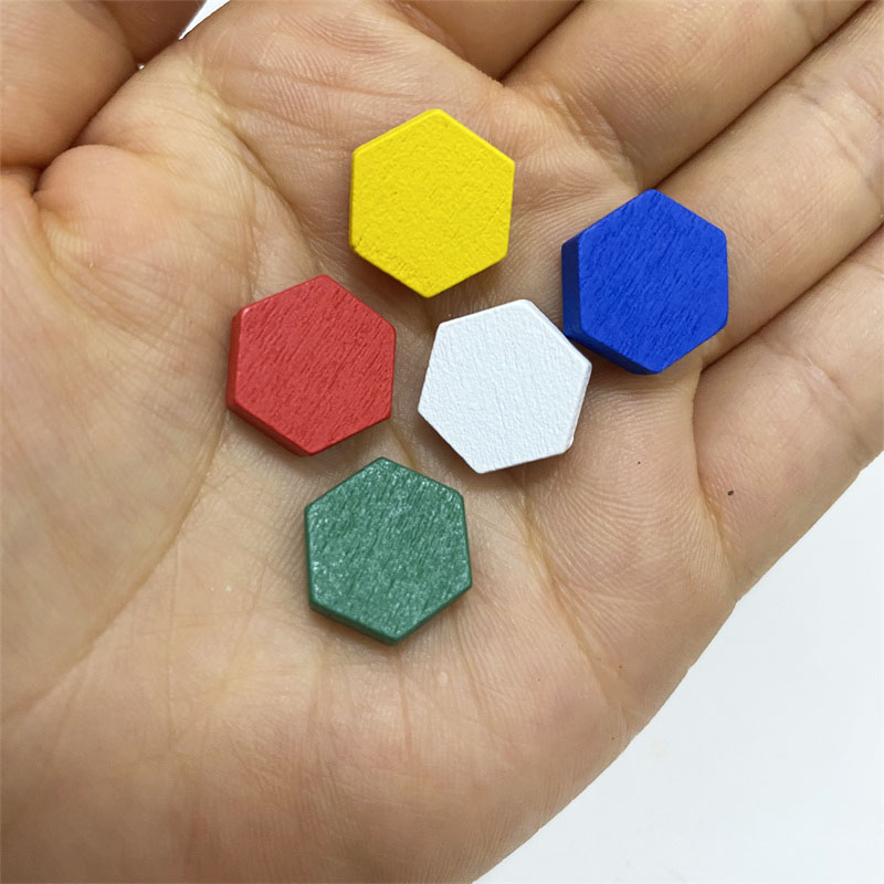 50 Pieces Wooden Hexagonal Pri - Board Game Vector 评论和价格