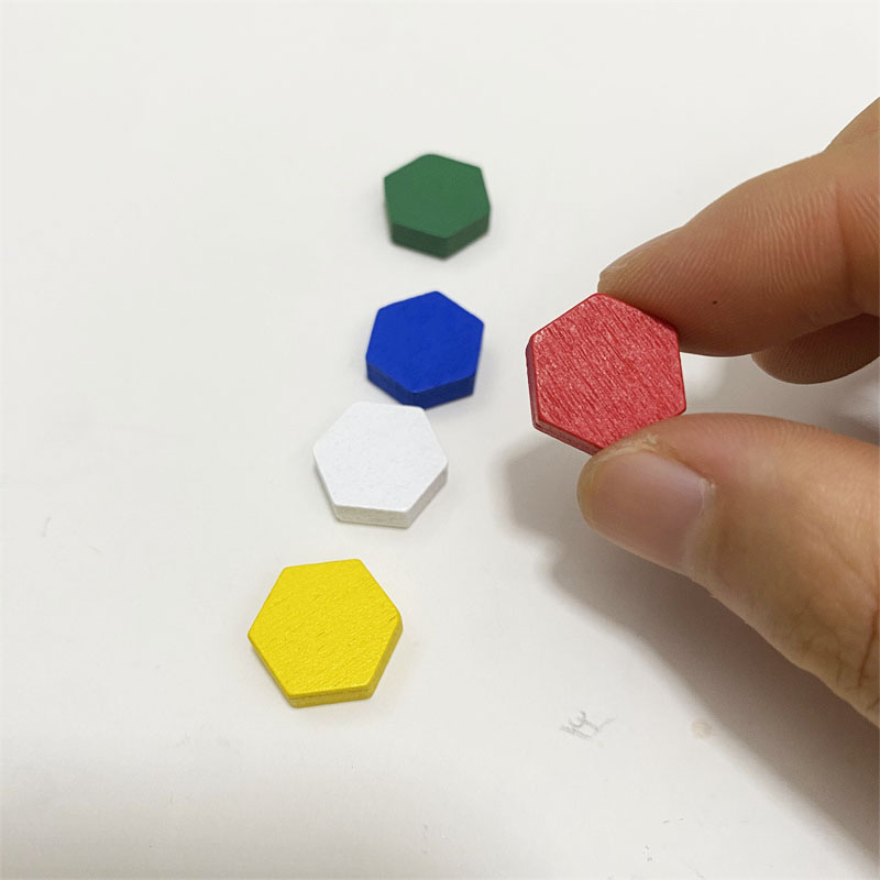 50 Pieces Wooden Hexagonal Pri - Board Game Vector 评论和价格