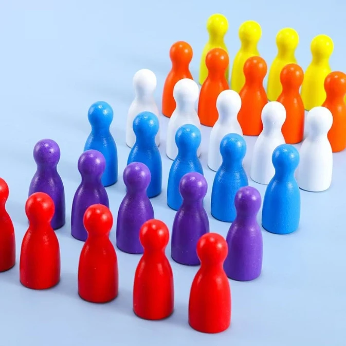 100 Pcs Colorful Wooden Chess  - Board Game Vector 评论和价格