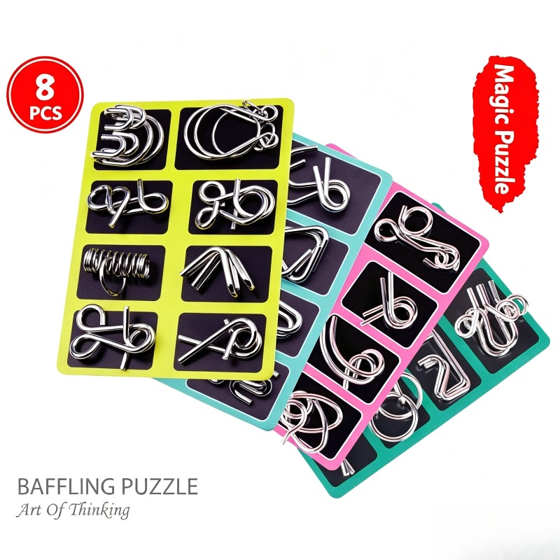 8 Pieces Metal Puzzle Set Clas - Board Game Pdf 评论和价格