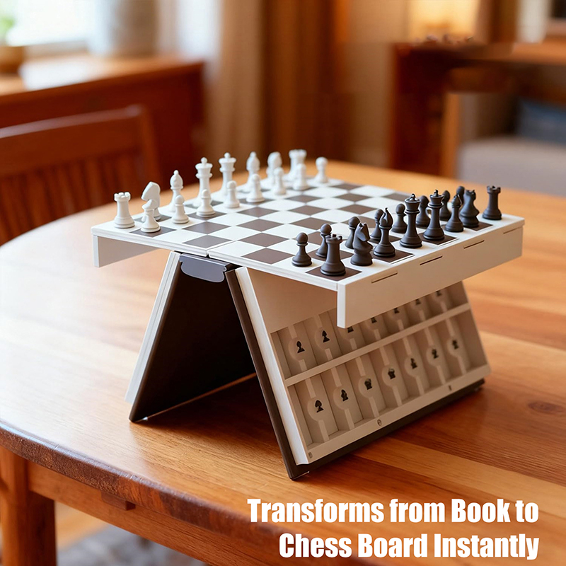 Chess Set 3D Printed Book Fold - Board Game Print 评论和价格