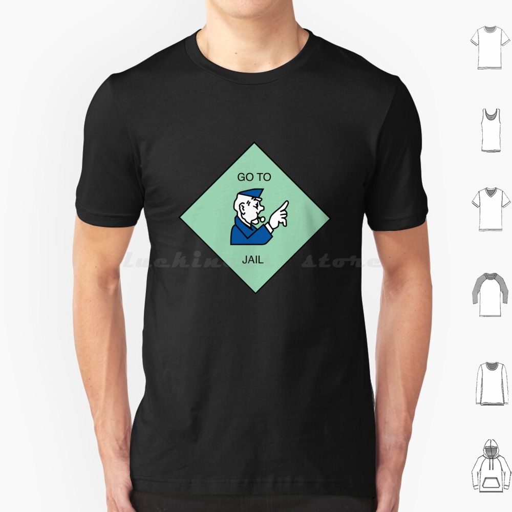 Go To Jail-T Shirt Cotton Men  - Board Game Print 评论和价格