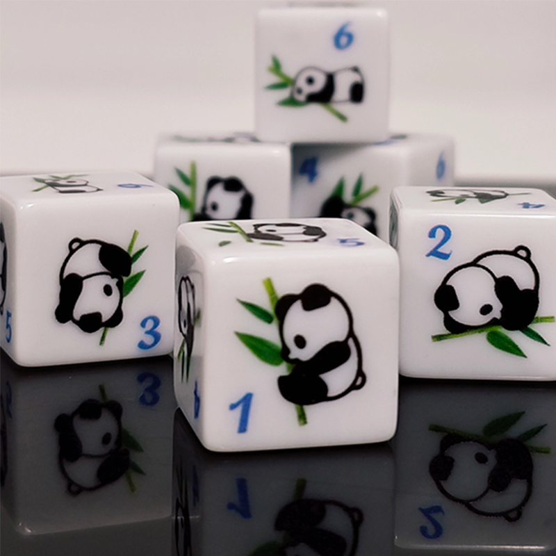 Panda Print 6-sided Game Dice  - Board Game Print 评论和价格